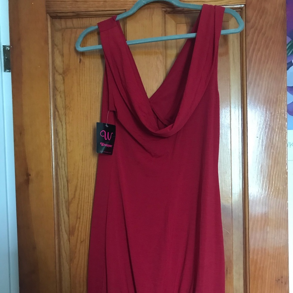 Nwt red cowl dress